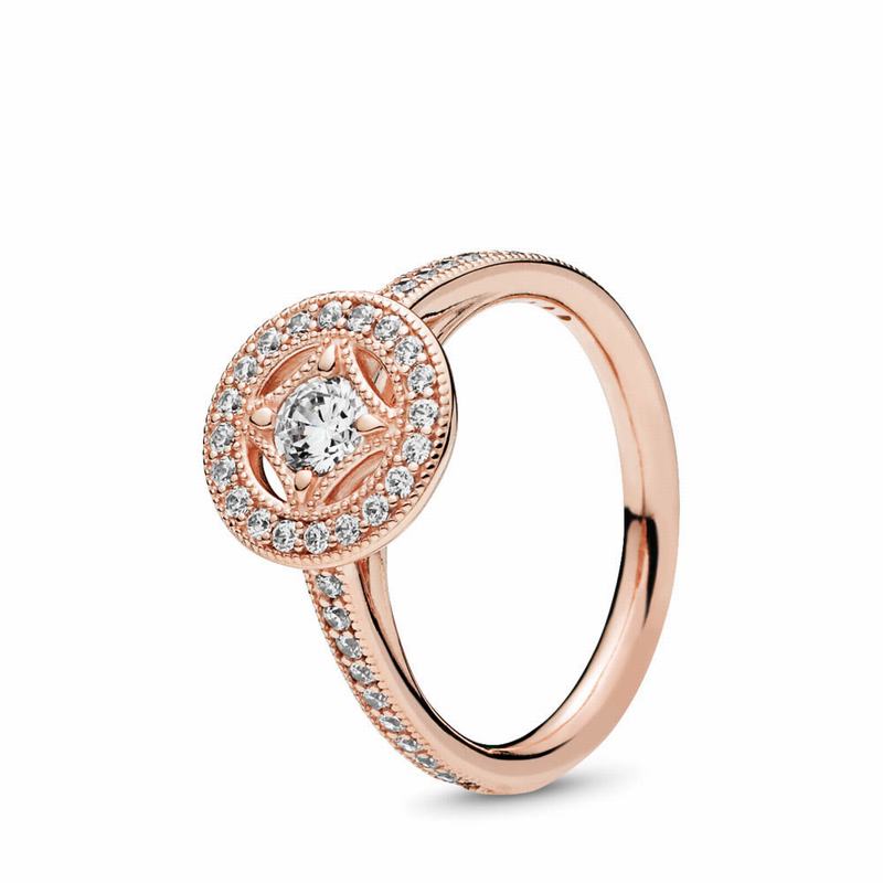 Pandora Rose™ Vintage Allure Promise Ring - Pandora Rose/Cubic Zirconia - Canada | WQ7130UV